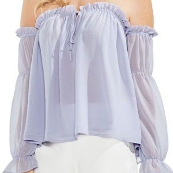Feminine & Elegant Lavender Off the Shoulder Top from Vince Camuto, XL,Stunning! - Picture 2 of 7